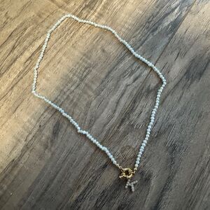 Elegant Pearl Necklace with Gold Clasp